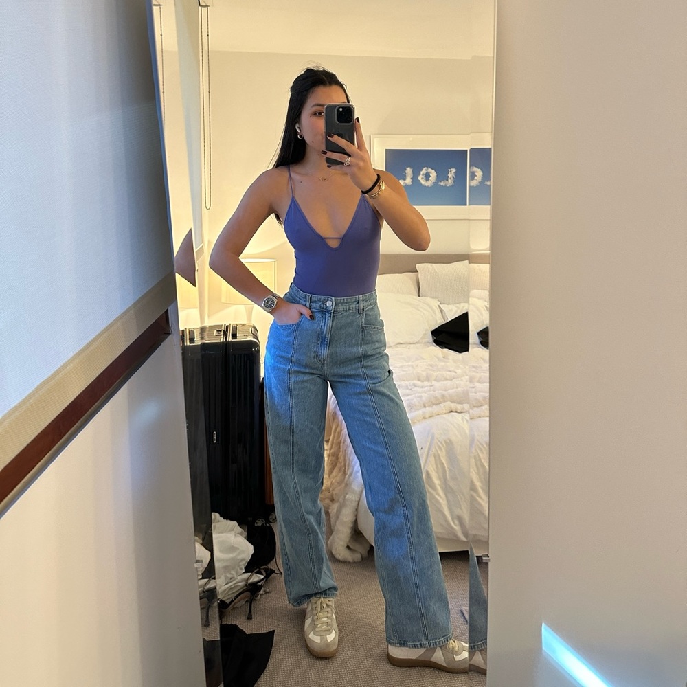 Purple Free People Intimates bodysuit